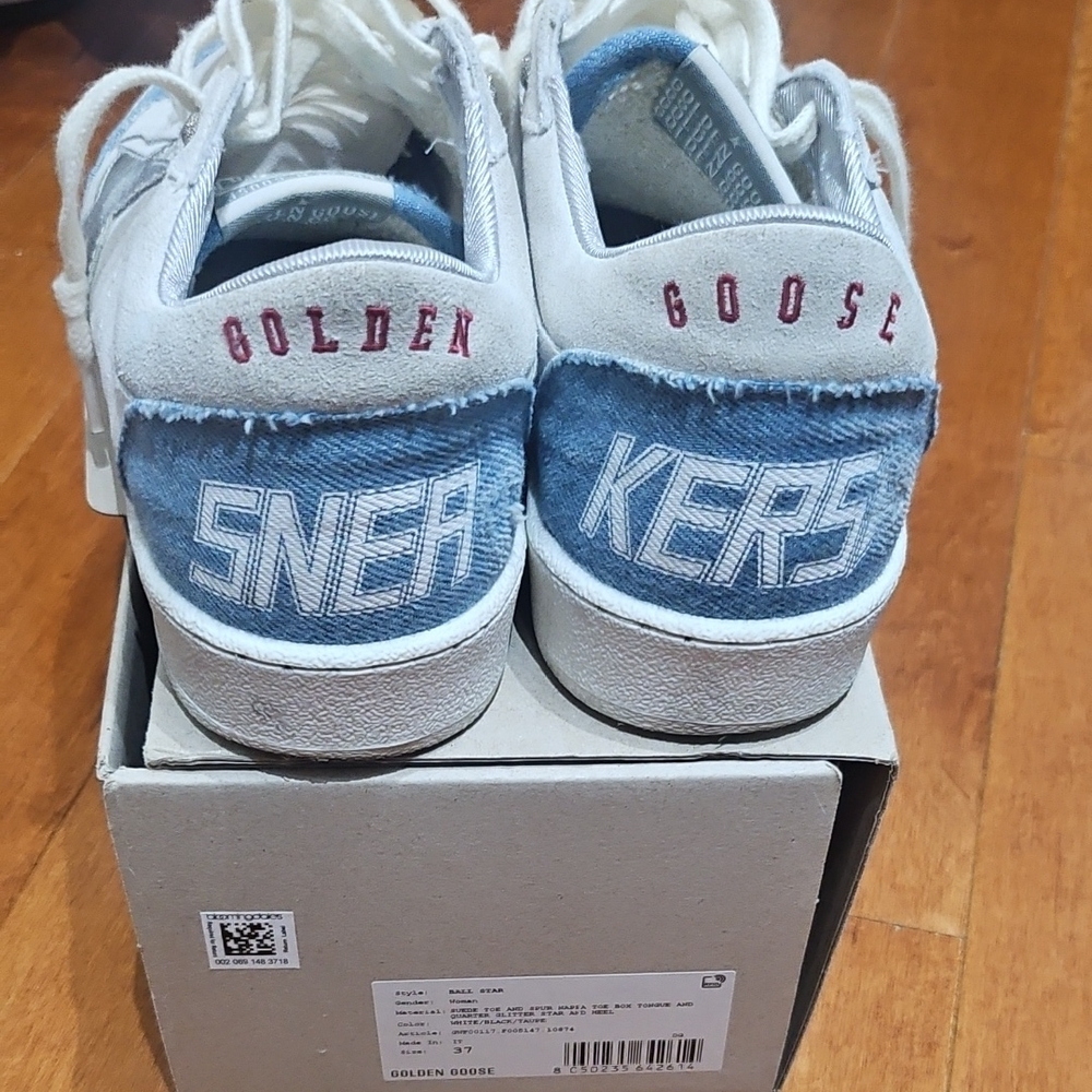 Golden Goose Women Sneakers - White and Denim Blue Limited Edition